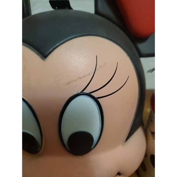 Minnie Mouse Head Walt Disney 80s Aladdin Plastic Lunch Box & Thermos Vintage - Picture 2 of 5